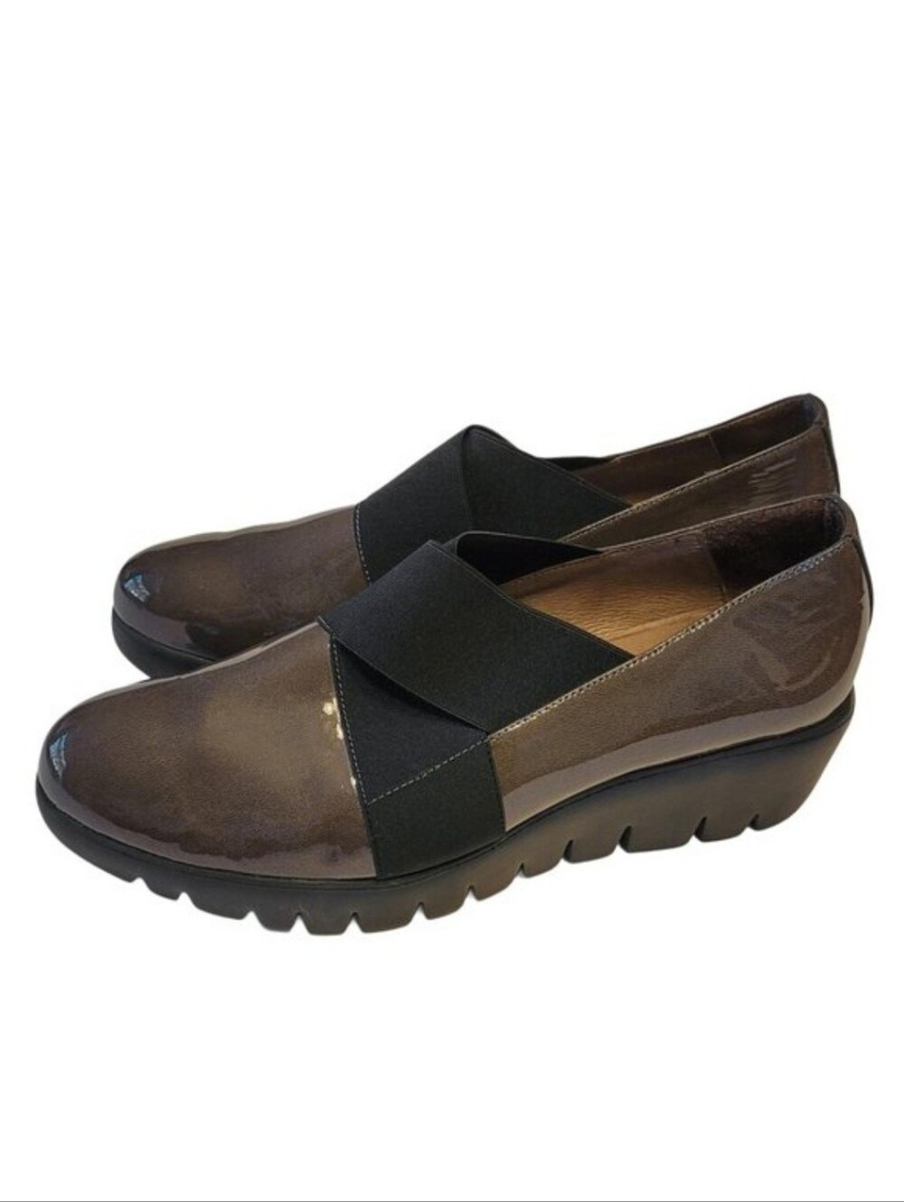Wonders Wondersfly Honrado Patent Leather Slip On Wedge 39